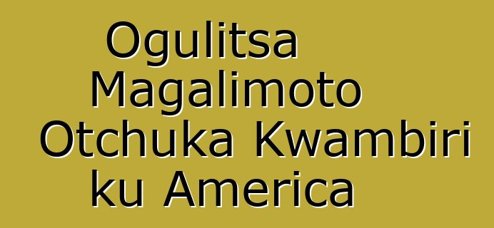 Ogulitsa Magalimoto Otchuka Kwambiri ku America
