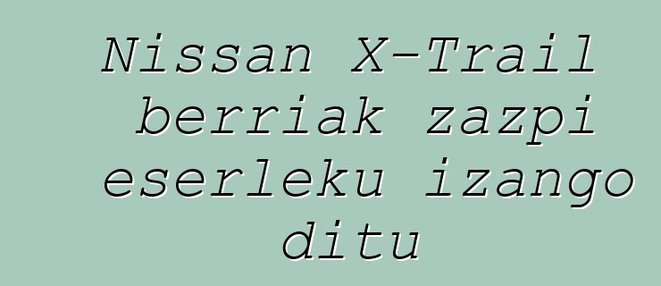 Nissan X-Trail berriak zazpi eserleku izango ditu