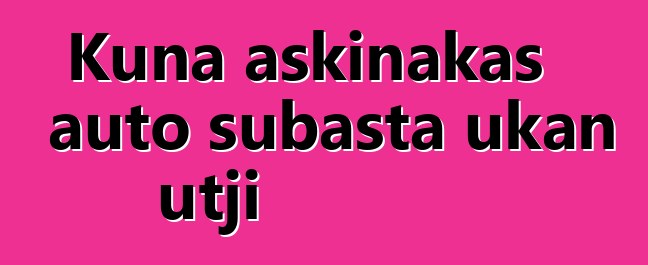 Kuna askinakas auto subasta ukan utji