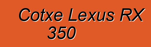 Cotxe Lexus RX 350