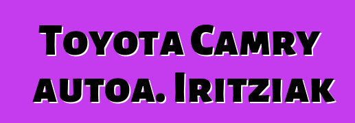 Toyota Camry autoa. Iritziak