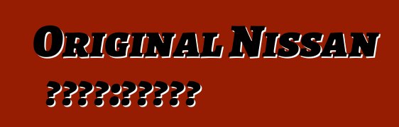 Original Nissan 注意事项：评论和特性
