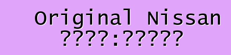 Original Nissan 注意事項：評論和特性