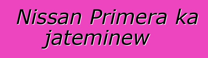 Nissan Primera ka jateminɛw