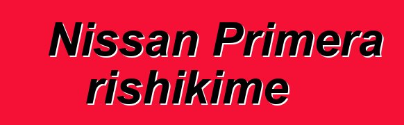 Nissan Primera rishikime
