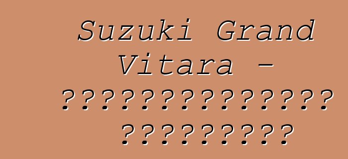 Suzuki Grand Vitara - սեփականատերերի ակնարկներ