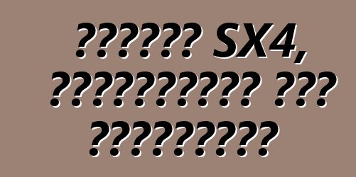 সুজুকি SX4, পর্যালোচনা এবং বৈশিষ্ট্য