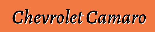 Chevrolet Camaro