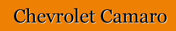 Chevrolet Camaro