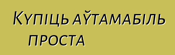 Купіць аўтамабіль проста