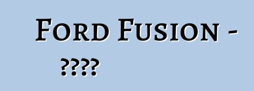 Ford Fusion - 实践评论