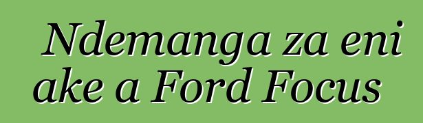 Ndemanga za eni ake a Ford Focus
