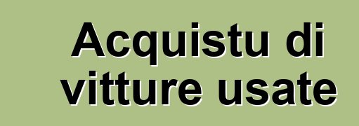 Acquistu di vitture usate