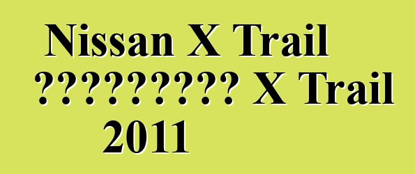 Nissan X Trail 車主評論。更新日產 X Trail 2011
