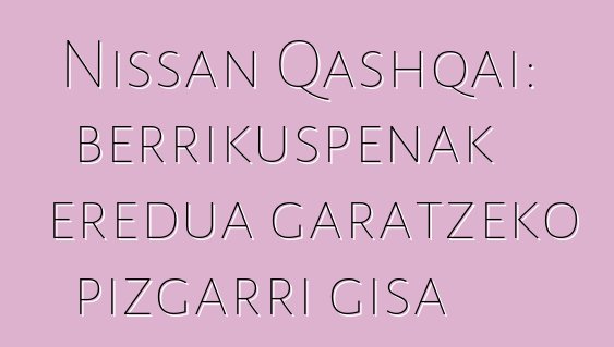 Nissan Qashqai: berrikuspenak eredua garatzeko pizgarri gisa