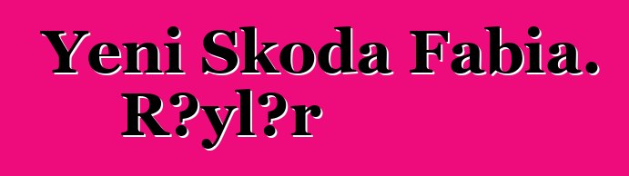 Yeni Skoda Fabia. Rəylər