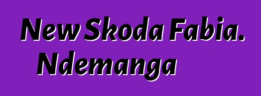 New Skoda Fabia. Ndemanga