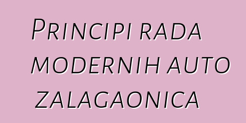 Principi rada modernih auto zalagaonica