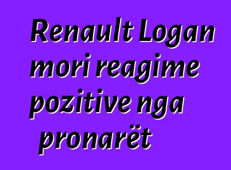 Renault Logan mori reagime pozitive nga pronarët
