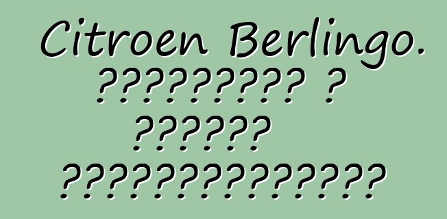 Citroen Berlingo. ակնարկներ և մոդելի նկարագրություն