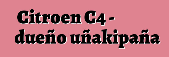 Citroen C4 - dueño uñakipaña