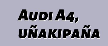 Audi A4, uñakipaña