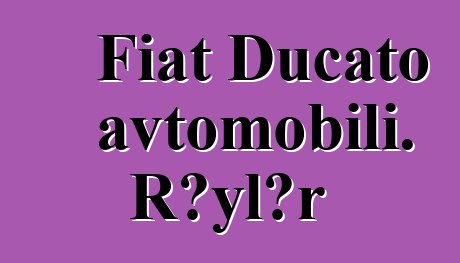 Fiat Ducato avtomobili. Rəylər