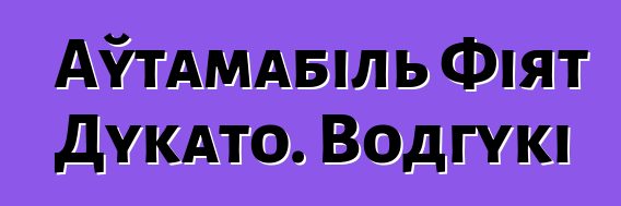 Аўтамабіль Фіят Дукато. Водгукі