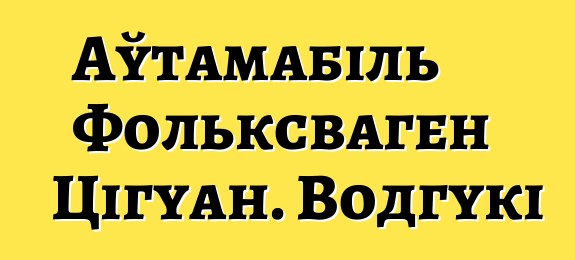 Аўтамабіль Фольксваген Цігуан. Водгукі
