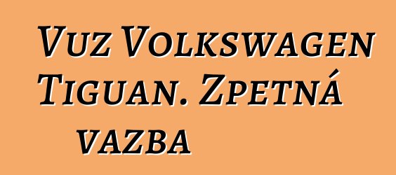 Vůz Volkswagen Tiguan. Zpětná vazba