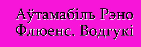 Аўтамабіль Рэно Флюенс. Водгукі