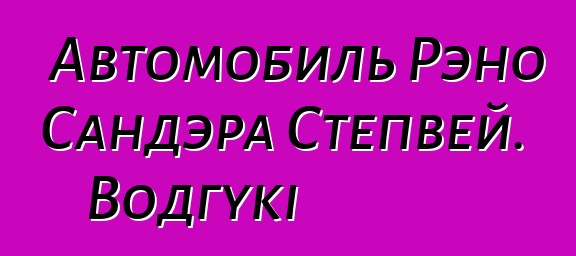 Автомобиль Рэно Сандэра Степвей. Водгукі