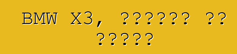 BMW X3, ግምገማዎች እና ባህሪያት