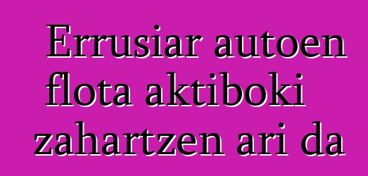 Errusiar autoen flota aktiboki zahartzen ari da