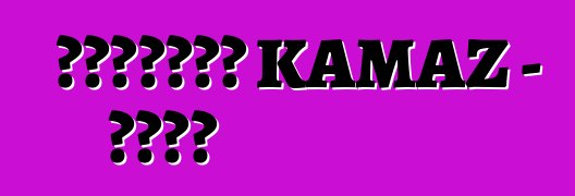 如何降低油耗。 KAMAZ - 简单规则