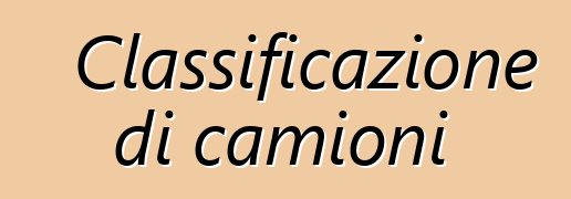 Classificazione di camioni