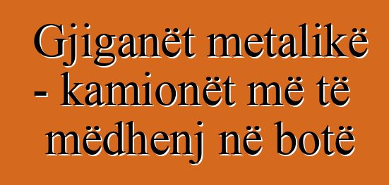 Gjiganët metalikë - kamionët më të mëdhenj në botë