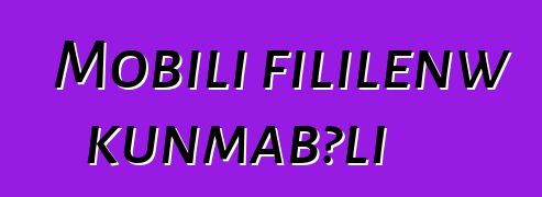 Mobili fililenw kunmabɔli