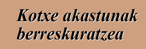 Kotxe akastunak berreskuratzea