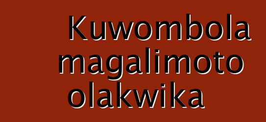 Kuwombola magalimoto olakwika