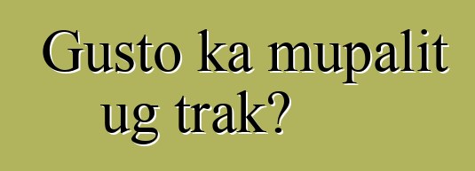 Gusto ka mupalit ug trak?