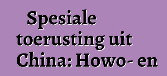 Spesiale toerusting uit China: Howo- en Shaanxi-betonmengervragmotors