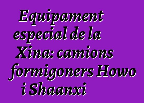 Equipament especial de la Xina: camions formigoners Howo i Shaanxi