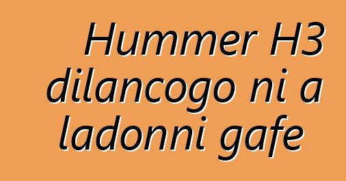 Hummer H3 dilancogo ni a ladonni gafe