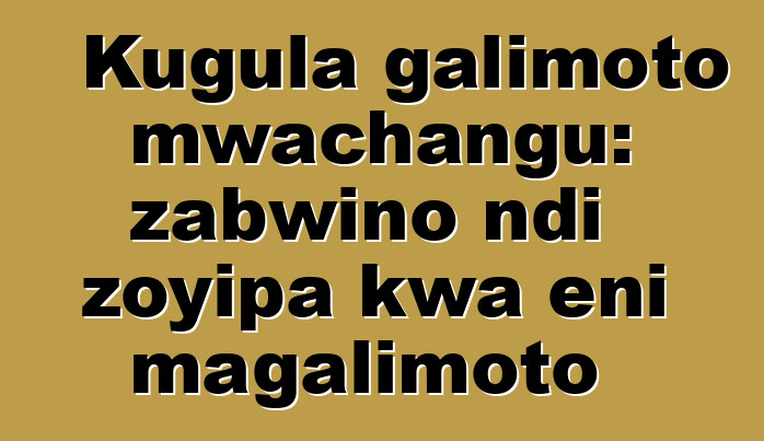 Kugula galimoto mwachangu: zabwino ndi zoyipa kwa eni magalimoto