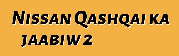 Nissan Qashqai ka jaabiw 2