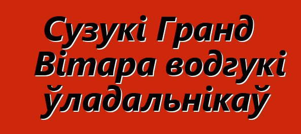 Сузукі Гранд Вітара водгукі ўладальнікаў