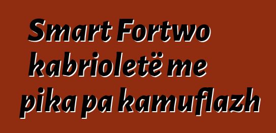 Smart Fortwo kabrioletë me pika pa kamuflazh