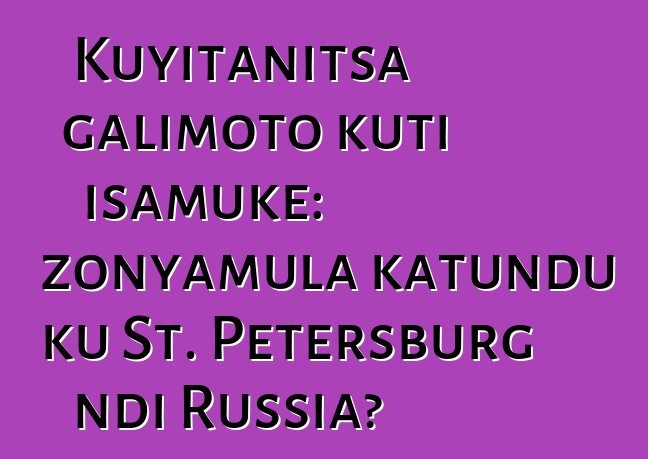 Kuyitanitsa galimoto kuti isamuke: zonyamula katundu ku St. Petersburg ndi Russia?