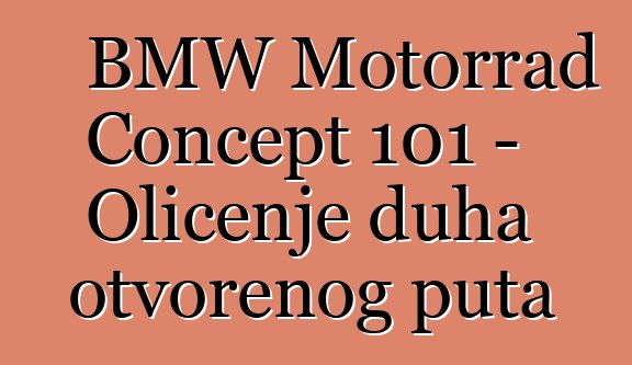 BMW Motorrad Concept 101 – Oličenje duha otvorenog puta
